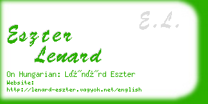 eszter lenard business card
